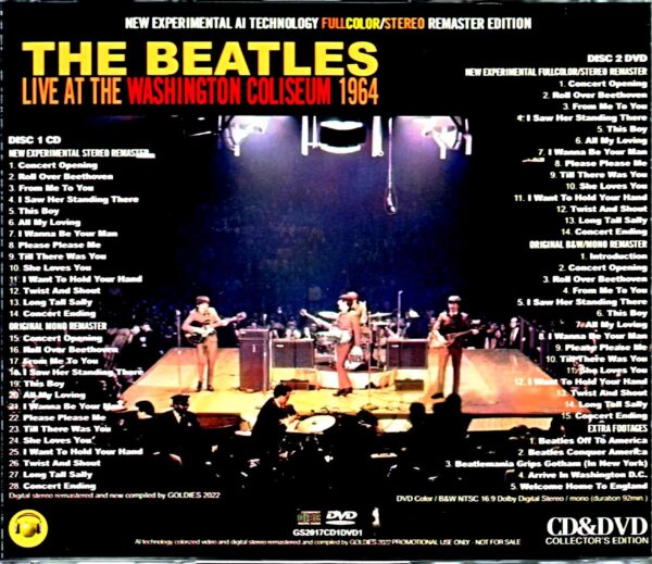 Beatles The Beatles/Washington Coliseum Concert 1964 Latest AI Technology WA,USA 1964 New Experimental Remaster S & V - Image 2
