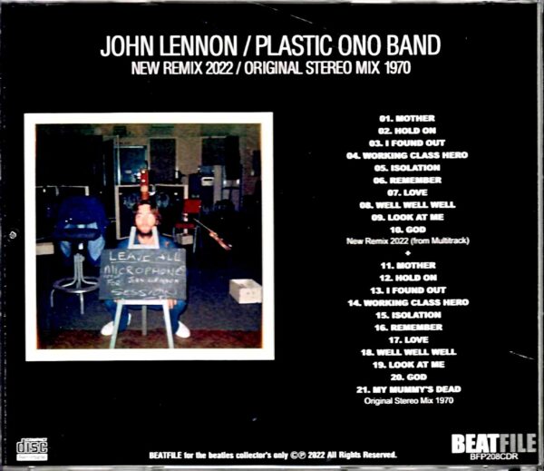 John Lennon Plastic Ono Band Original Stereo Mix 1970 - Image 2