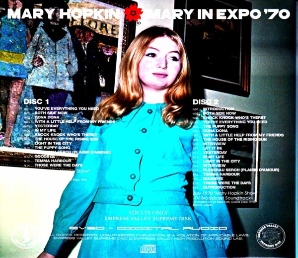 Mary Hopkin Mary Hopkin / The Diva of the Japan World Exposition Final Edition Osaka, Japan 1970 S & V - Image 2
