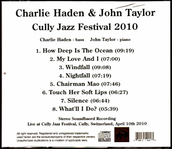 Charlie Haden John Taylor Charlie Haden John Taylor/Switzerland 2010 - Image 2