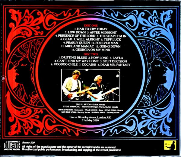 Eric Clapton Steve Winwood Eric Clapton Steve Winwood/London,UK 5.21.2010 Complete DAT Master - Image 2