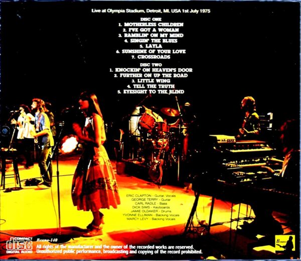 Eric Clapton/MI,USA 1975 Complete - Image 2