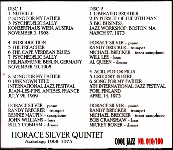 Horace Silver Randy Brecker, Billy Cobham Horace Silver/Anthology 1968-1973 - Image 2