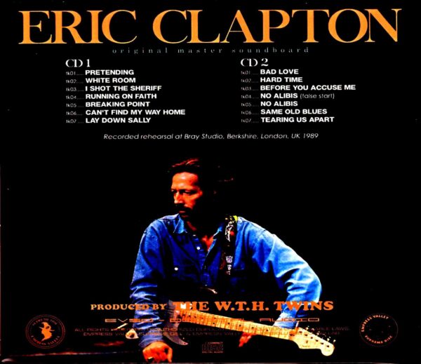 Eric Clapton Eric Clapton/Bray Studios Rehearsal London, UK 1989 Rehearsals - Image 2