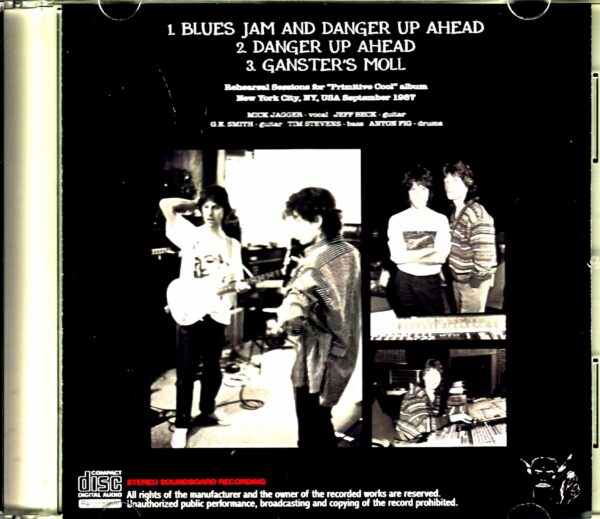 Mick Jagger Jeff Beck Rehearsal session with Mick Jagger/Jeff Beck NY,USA 1987 - Image 2