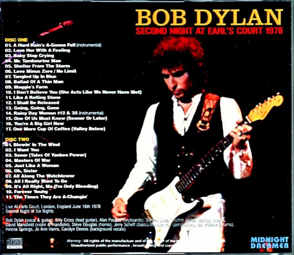 Bob Dylan/London,UK 1978 Complete - Image 2