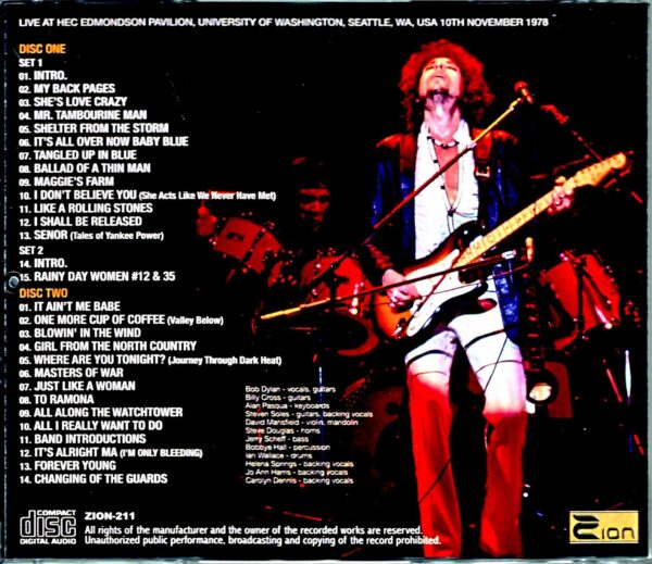 Bob Dylan/WA,USA 1978 Upgrade - Image 2