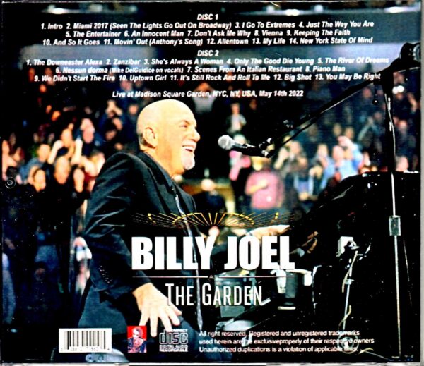 Billy Joel Billy Joel/NY,USA 5.14.2022 Complete - Image 2