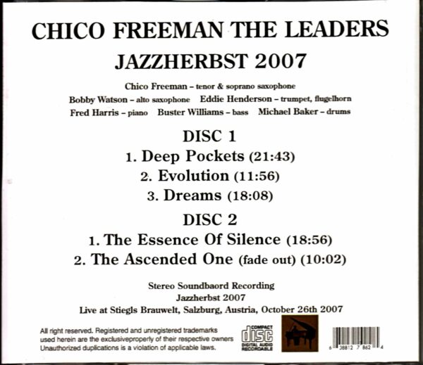 Chico Freeman the Leaders Chico Freeman/Austria 2007 - Image 3