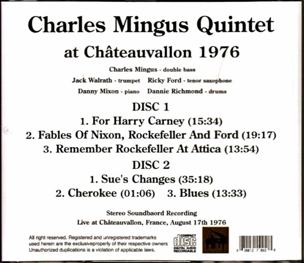 Charles Mingus Quintet Charles Mingus/France 1976 - Image 2