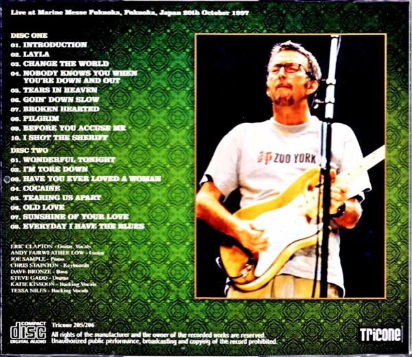 Eric Clapton/Fukuoka,Japan 1997 DAT Master - Image 2