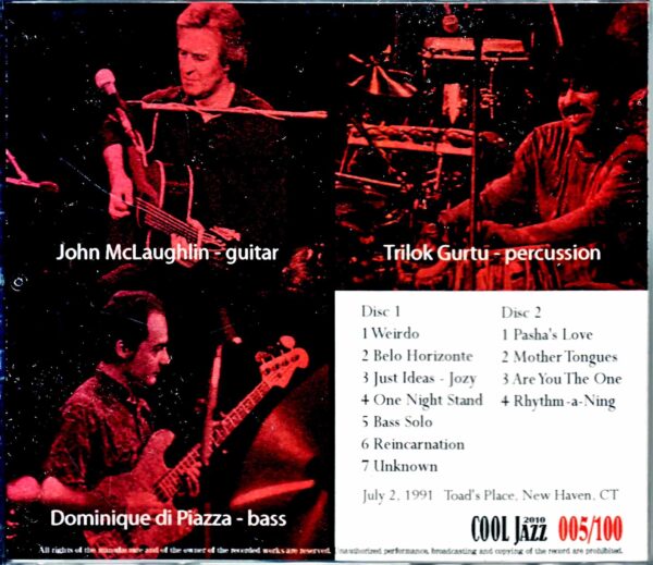 John McLaughlin Trio John McLaughlin/CT,USA 1991 Complete - Image 2