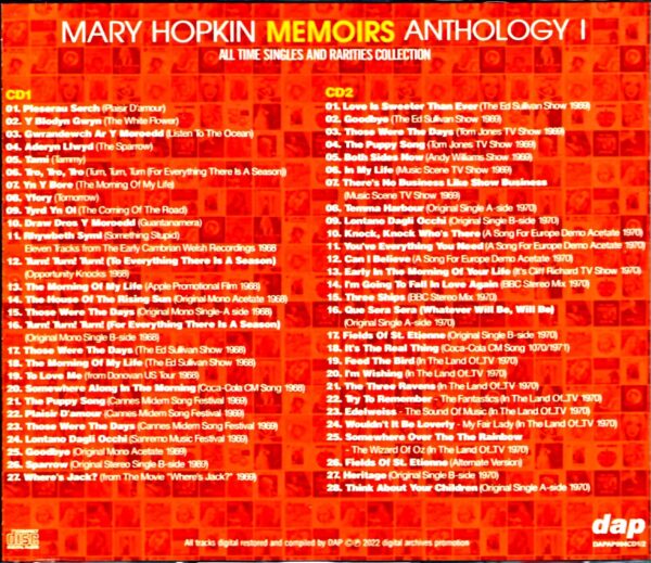 Mary Hopkin/All Time Singles and Rarities Collection Vol.1 - Image 2