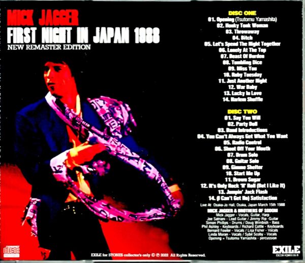 Mick Jagger/Osaka,Japan 1988 - Image 2