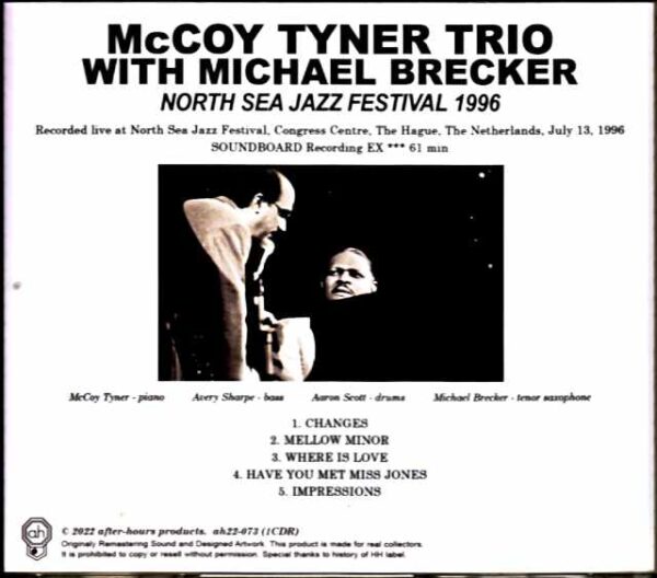 McCoy Tyner Trio Michael Brecker McCoy Tyner Michael Brecker/Netherlands 1996 - Image 2