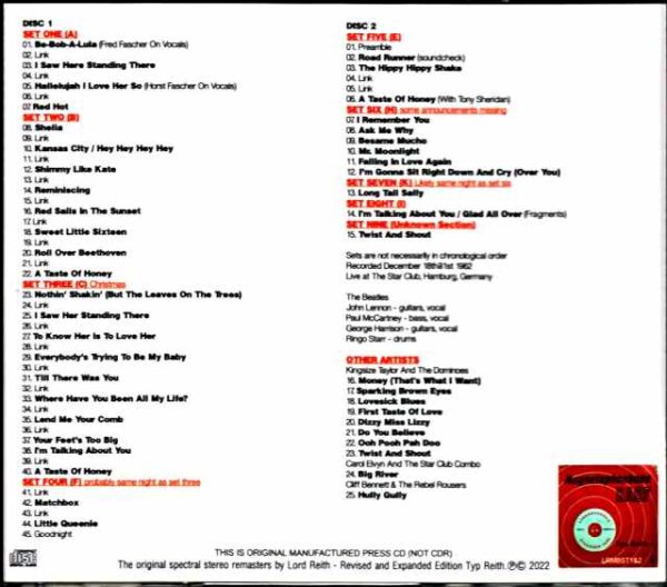 Beatles The Beatles/Star Club AI Stereo Remaster Star Club Revised and Expanded Edition - Image 2