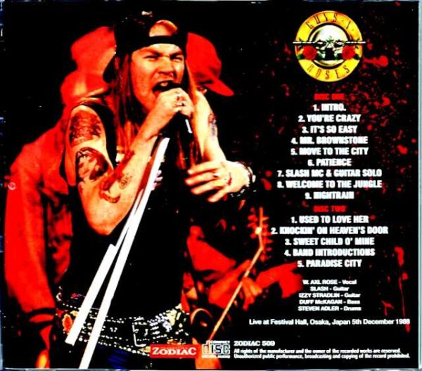 Guns N' Roses/Osaka, Japan 1988 - Image 2