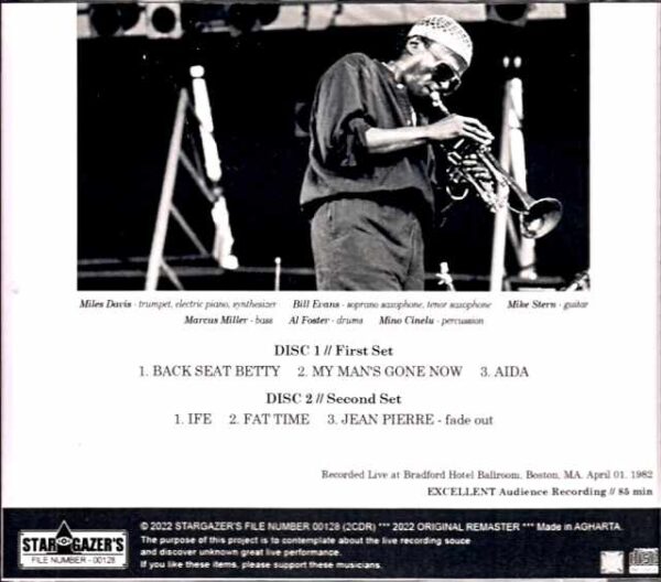 Miles Davis Bill Evans, Mike Stern, Marcus Miller Miles Davis Bill Evans/MA,USA 1982 Upgrade - Image 2