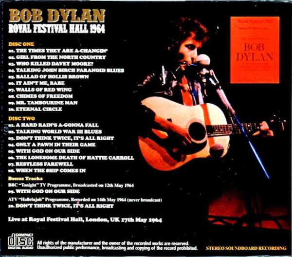 Bob Dylan/London,UK 1964 & more Remastered - Image 2