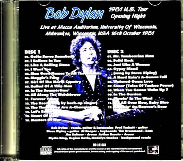 Bob Dylan/WI,USA 1981 - Image 2