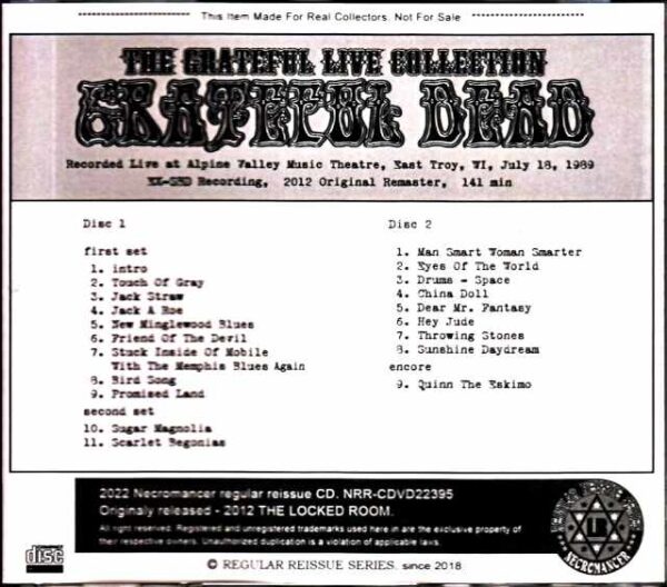 Grateful Dead/WI,USA 1989 - Image 2