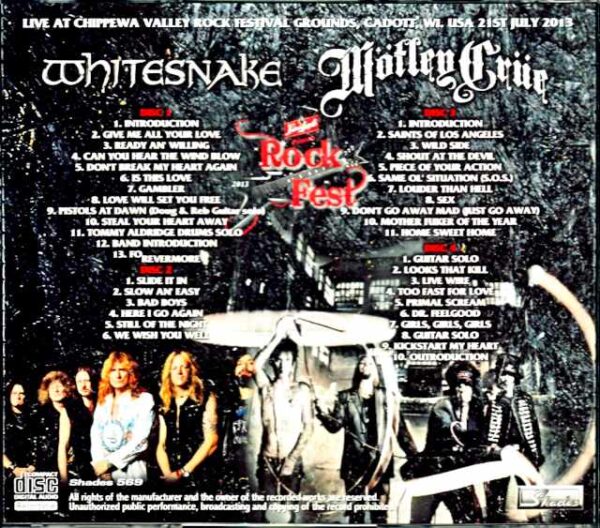 Motley Crue Whitesnake / WI,USA 2013 Complete - Image 2