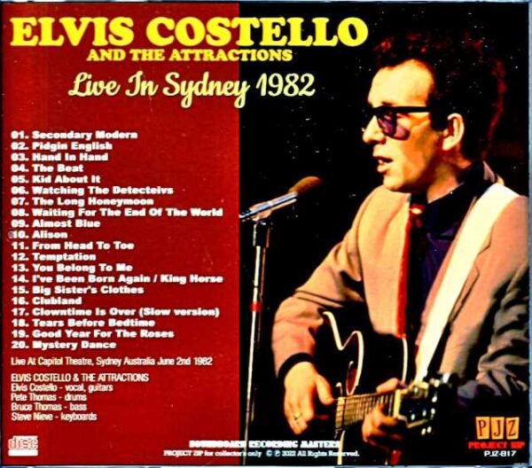 Elvis Costello and the Attractions Elvis Costello/Australia 1982 - Image 2
