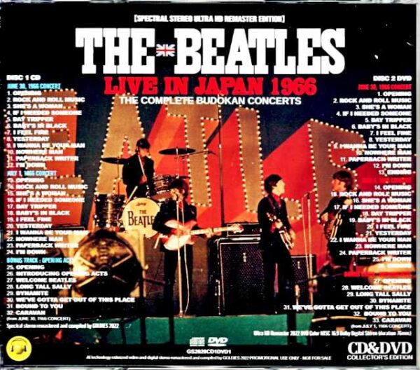 Beatles / Live in Japan 1966 Budokan Concert Complete Edition Remastered with the latest AI technology Japan 1966 Special Stereo Ultra HD Remaster Edition - Image 2