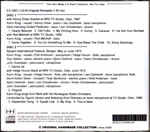 Karin Krog/Soundboard Live Collection 1967-1988 - Image 2