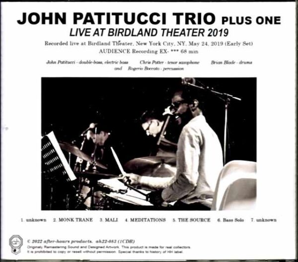 John Patitucci Trio Chris Potter Brian Blade John Patitucci Chris Potter/NY,USA 2019 Complete - Image 2