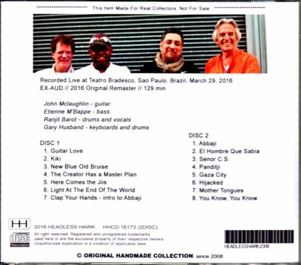 John McLaughlin & the 4th Dimension John McLaughlin/Brazil 2016 Complete - Image 2