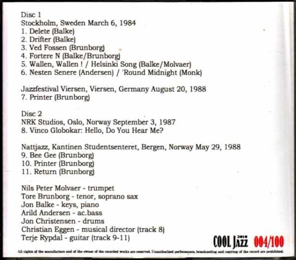Masqualero Arild Andersed / Europe Tour 1984-1988 - Image 2