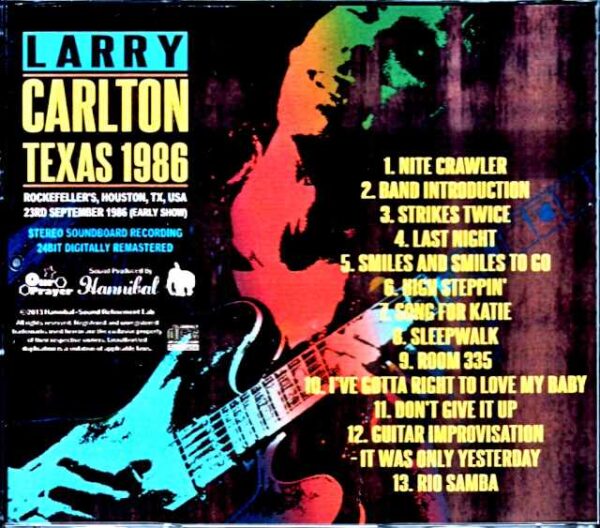 Larry Carlton/TX,USA 1986 Early Show - Image 2