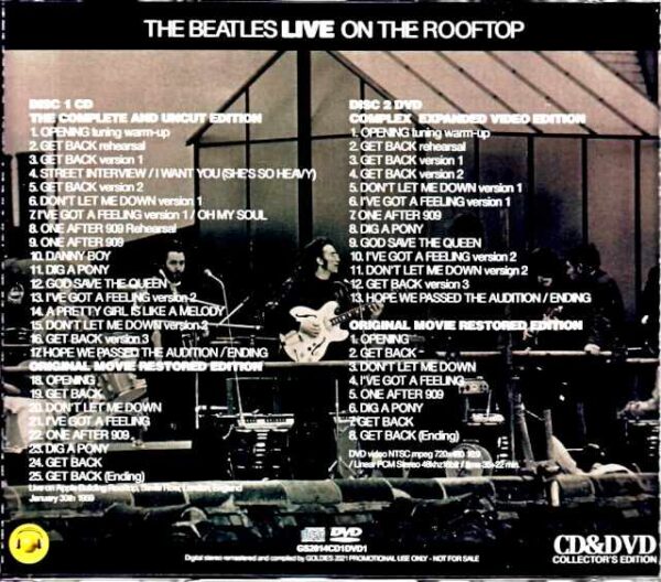 Beatles The Beatles/Rooftop Concert Complete Edition England, UK 1969 S & V Complete and Uncut Edition - Image 2
