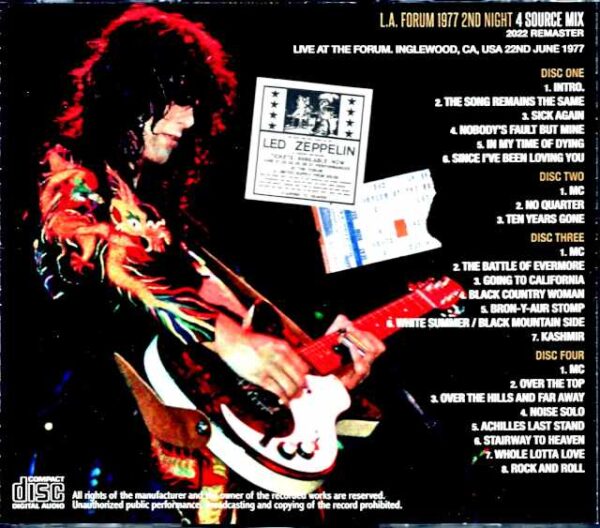 Led Zeppelin/CA,USA 6.22.1977 4Source Mix Upgrade - Image 2