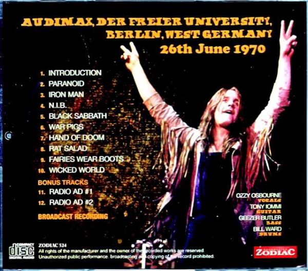 Black Sabbath/West Germany 1970 Upgrade & more - Image 2