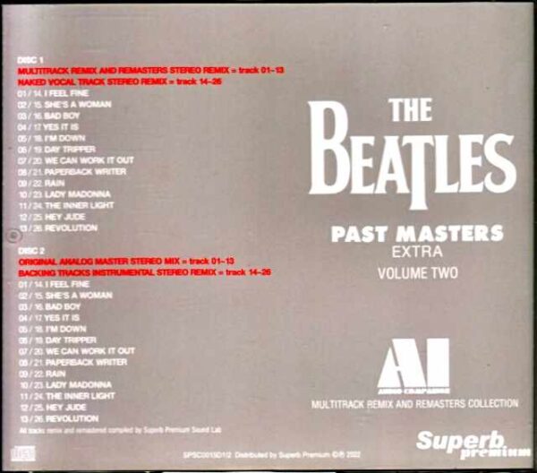 Beatles/Past Masters Multi Remix and Remasters Collection Vol.2 - Image 2