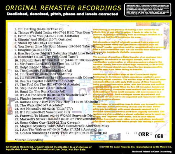 Beatles / Rare among rare Raper than Rare Original Remastered - Image 2