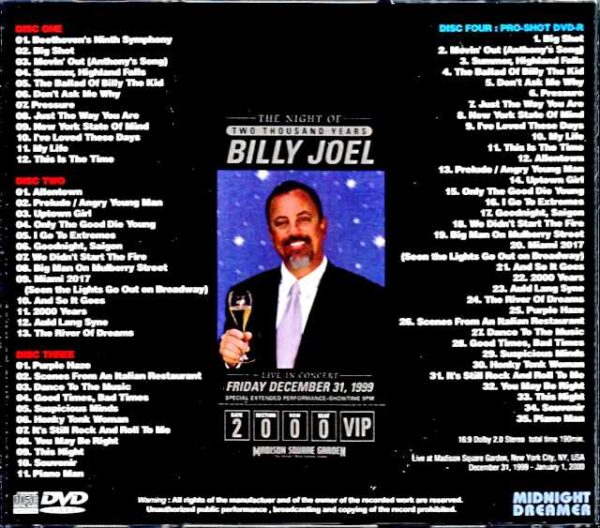 Billy Joel Billy Joel/NY,USA 2000 S & V Complete - Image 2