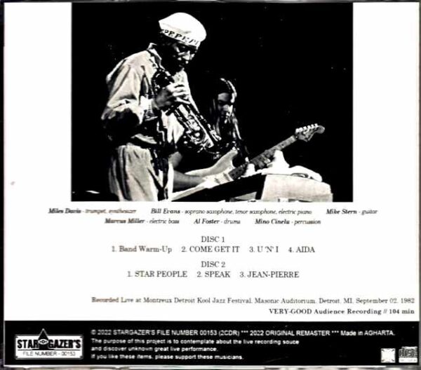 Miles Davis Bill Evans, Mike Stern, Marcus Miller Miles Davis Bill Evans/MI, USA 1982 Upgrade - Image 2