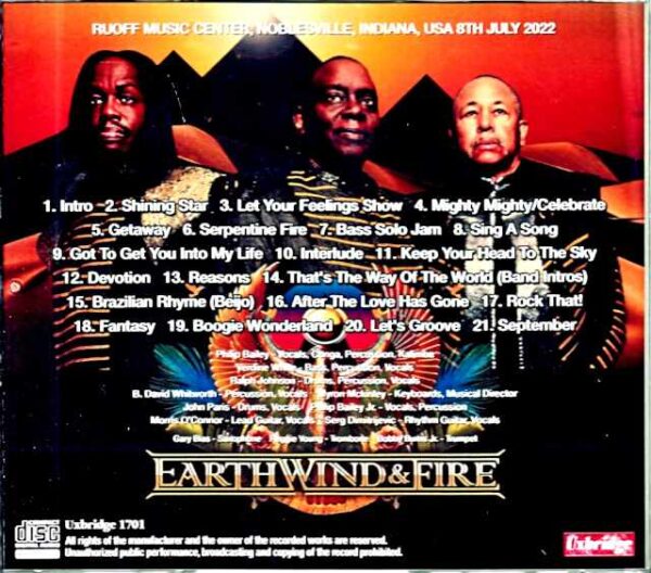 EW & F Warth,Wind & Fire Earth, Wind & Fire/IN,USA 2022 - Image 2