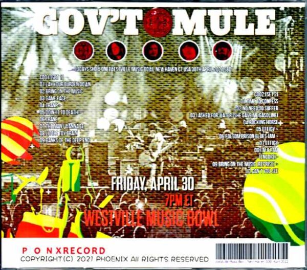Gon't Mule Government Mule/CT,USA 2021 - Image 2