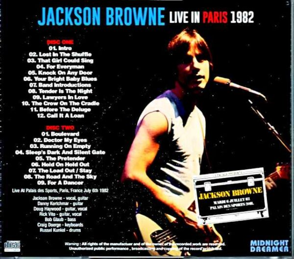 Jackson Browne/France 1982 Complete - Image 2
