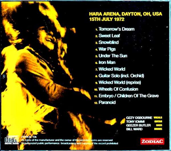 Black Sabbath/OH,USA 1972 Upgrade - Image 2
