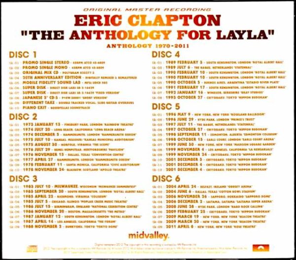 Eric Clapton Anthology for Layla 1970-2011 - Image 2