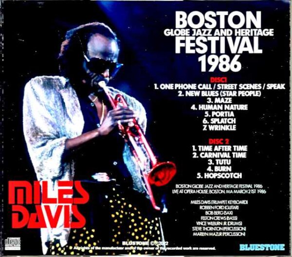 Miles Davis Robben Ford, Bob Berg Miles Davis Robben Ford/MA,USA 1986 - Image 2