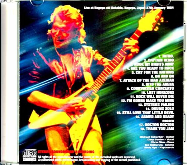 Michael Schenker Group Michael Schenker/Aichi,Japan 1984 Original Master Version - Image 2