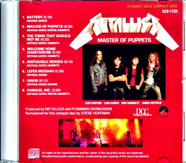 Metallica Metallica/Metal Masters Master of Puppets Original DDC Compact Classics CD Edition - Image 2