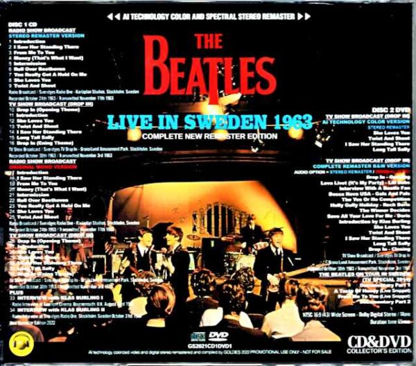 Beatles / Live in Sweden 1963 Latest AI technology color video stereo remaster Complete Edition Sweden 1963 Complete New Remaster Edition - Image 2