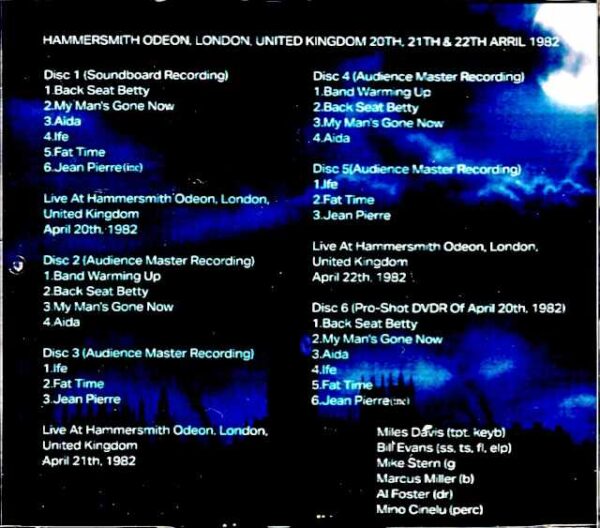 Miles Davis Bill Evans,Mike Stern,Marcus Miller Miles Davis Bill Evans/London,UK 1982 3Days & more - Image 2